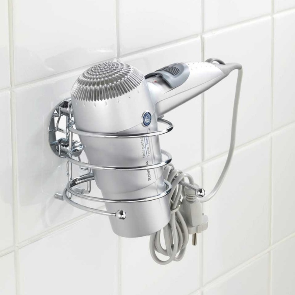 Holder for Hairdryer, Adhesive, TURBO-LOC, Silver in the group Storage at SmartaSaker.se (41213)