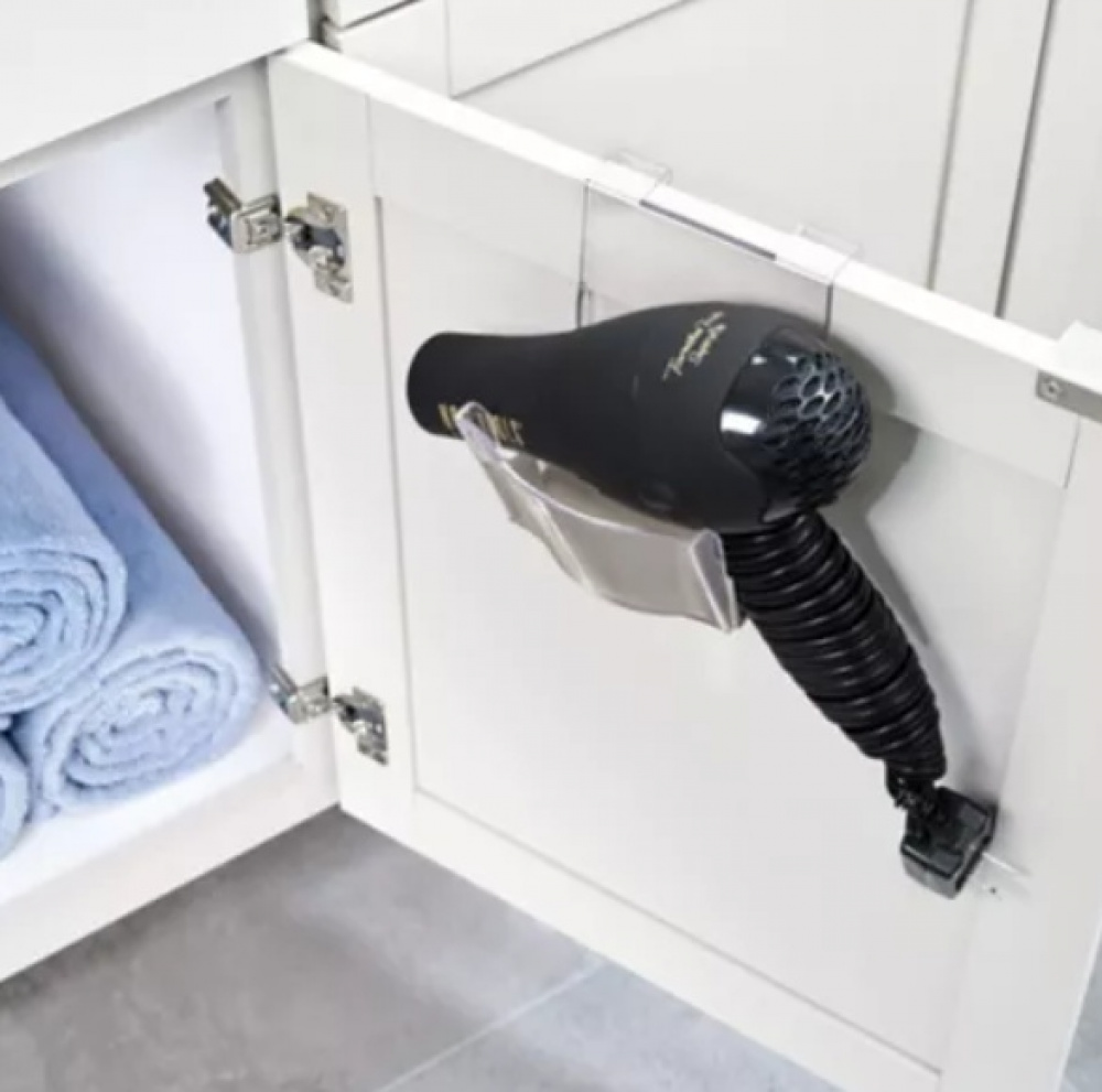 Organizer, Over Door, THE HOME EDIT HANGING HAIR TOOL, Clear / Grey in the group Storage / Bathroom storage at SmartaSaker.se (41215)