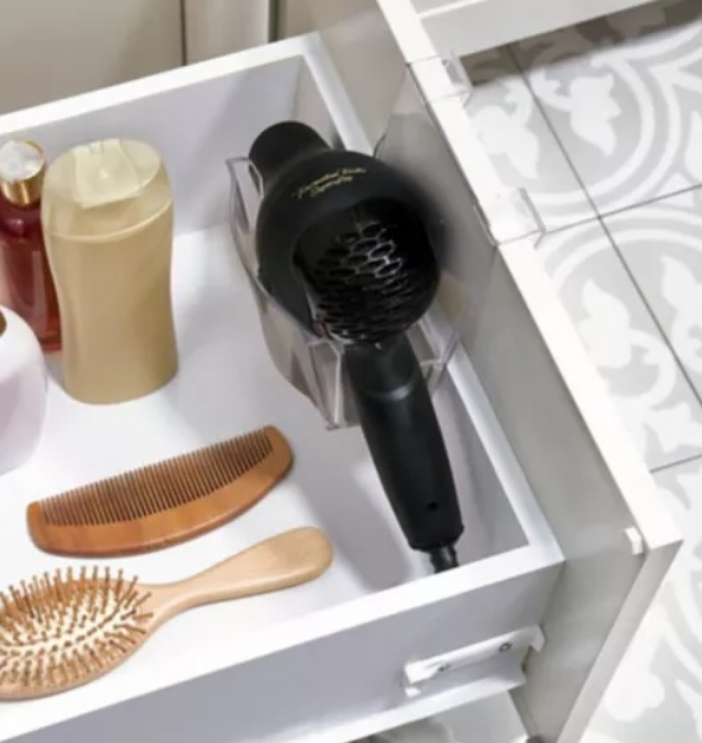 Organizer, Over Door, THE HOME EDIT HANGING HAIR TOOL, Clear / Grey in the group Storage / Bathroom storage at SmartaSaker.se (41215)