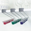 Coffee Capsule Dispenser, Under Shelf, SLIDING RACK, 28 x 4 x 8 cm, Silver
