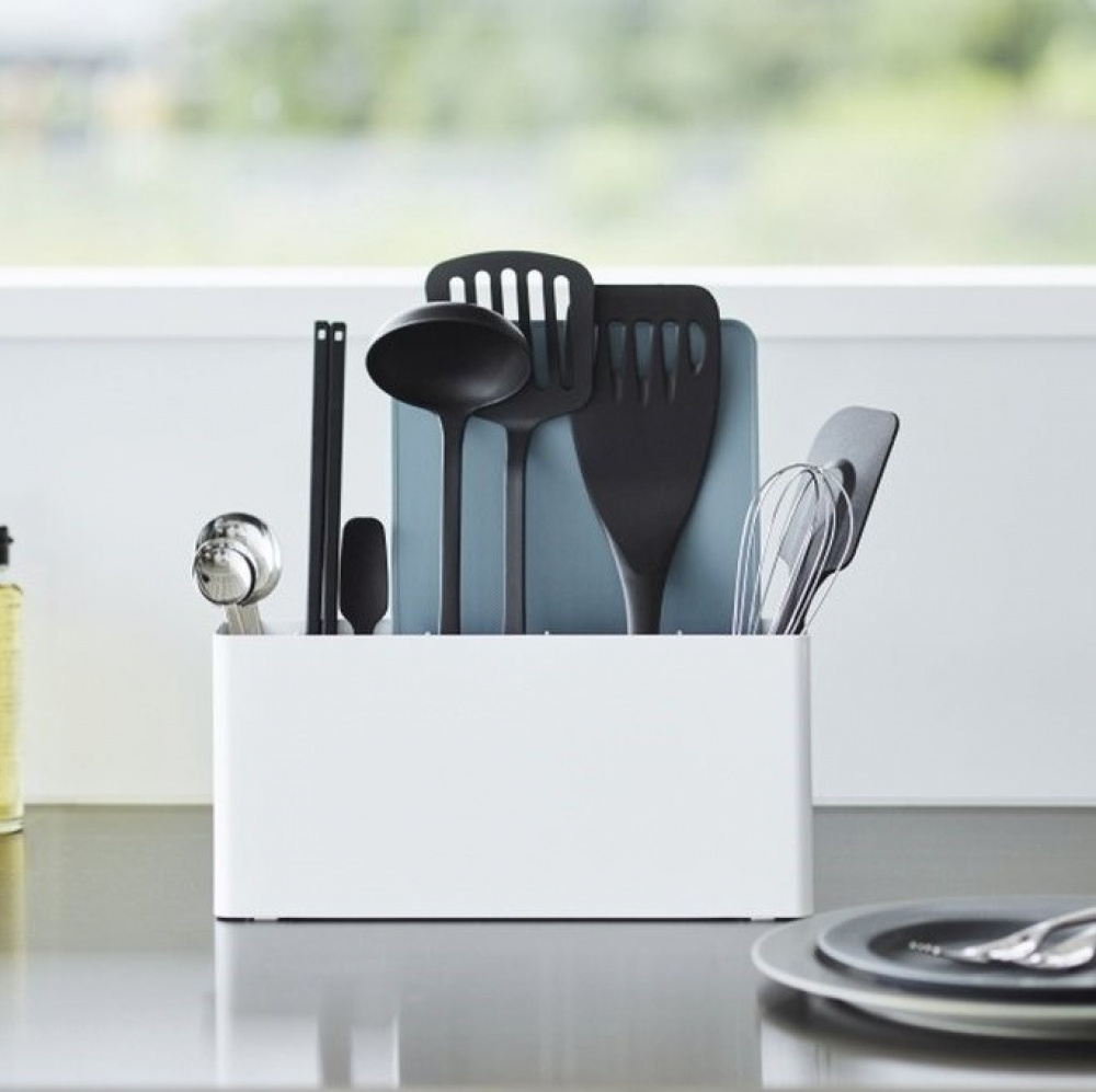 Metal Holder, TOWER UTENSIL HOLDER, Yamazaki, White in the group Storage / Kitchen storage at SmartaSaker.se (41218)