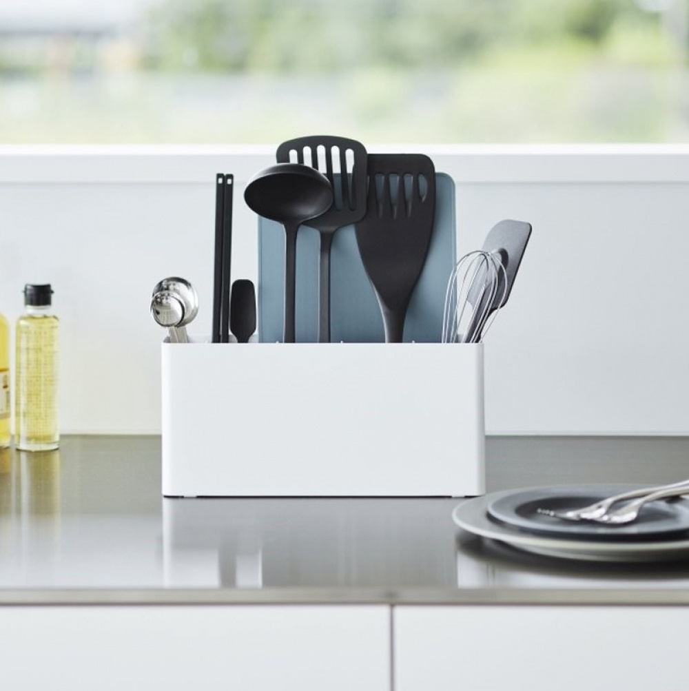 Metal Holder, TOWER UTENSIL HOLDER, Yamazaki, White in the group Storage / Kitchen storage at SmartaSaker.se (41218)