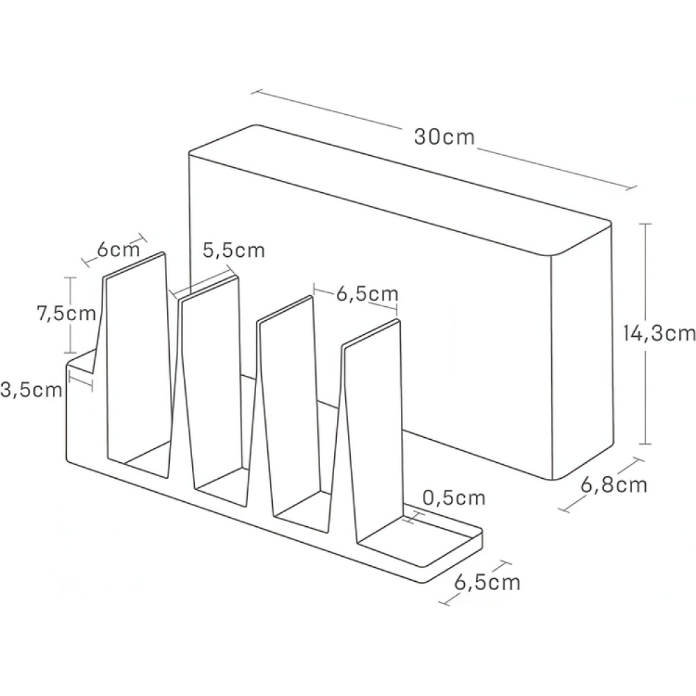Metal Holder, TOWER UTENSIL HOLDER, Yamazaki, White in the group Storage / Kitchen storage at SmartaSaker.se (41218)
