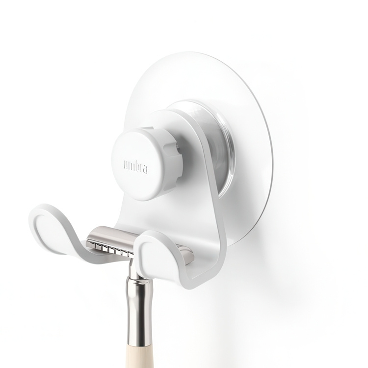 Razor holder / Double hook, Självhäftande, UMBRA FLEX ADHESIVE, White in the group Storage / Bathroom storage at SmartaSaker.se (41219)