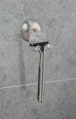 Holder for razor with suction cups, FORMA, Silver / Clear