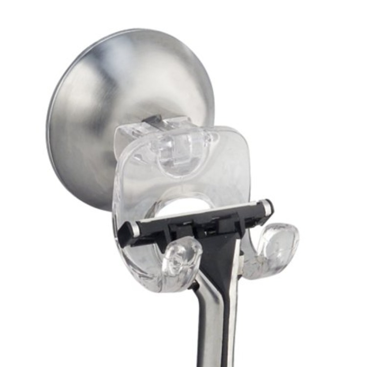 Holder for razor with suction cups, FORMA, Silver / Clear in the group Storage / Bathroom storage at SmartaSaker.se (41220)