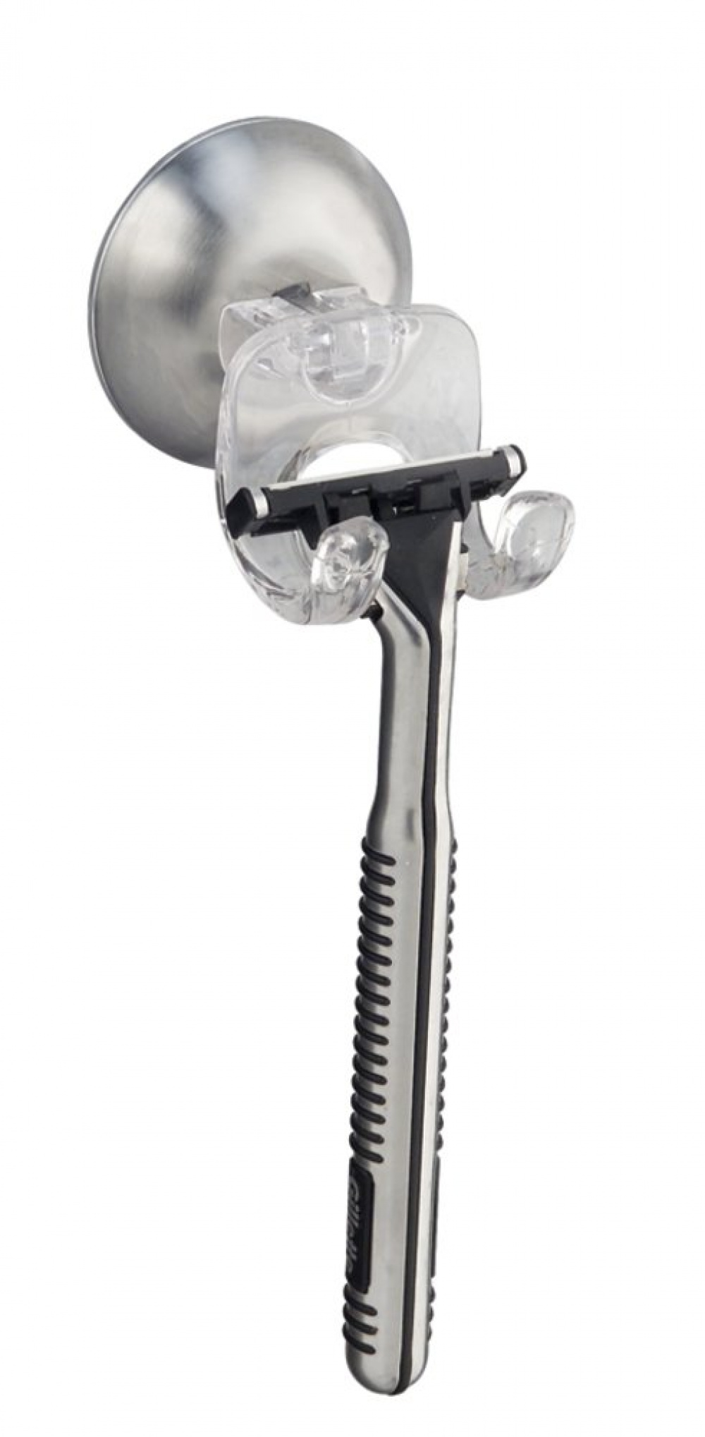 Holder for razor with suction cups, FORMA, Silver / Clear in the group Storage / Bathroom storage at SmartaSaker.se (41220)