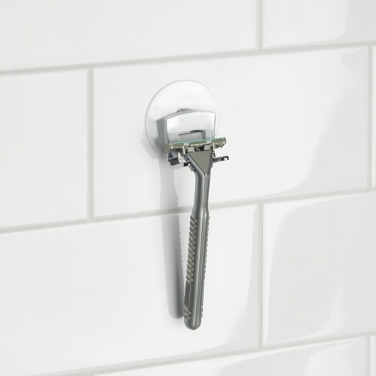 Holder for razor with suction cups, RAZOR HOLDER, Chrome in the group Storage / Bathroom storage at SmartaSaker.se (41222)