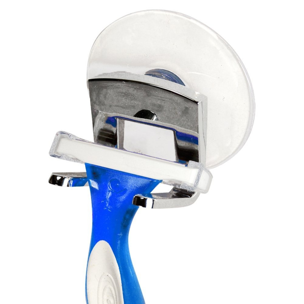 Holder for razor with suction cups, RAZOR HOLDER, Chrome in the group Storage / Bathroom storage at SmartaSaker.se (41222)