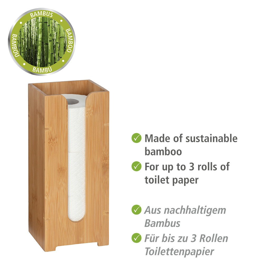 Toilet paper reserve, BAMBOO, 15 x 14 x H35,5 cm, Nature in the group Storage / Bathroom storage at SmartaSaker.se (41225)