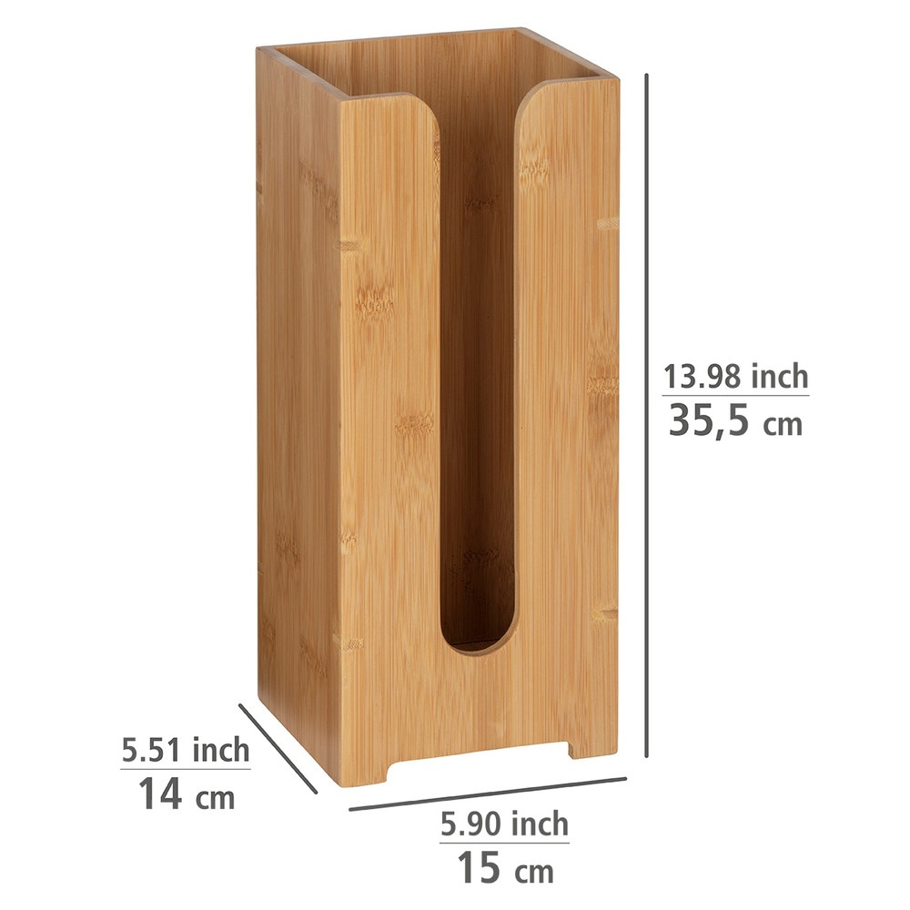Toilet paper reserve, BAMBOO, 15 x 14 x H35,5 cm, Nature in the group Storage / Bathroom storage at SmartaSaker.se (41225)