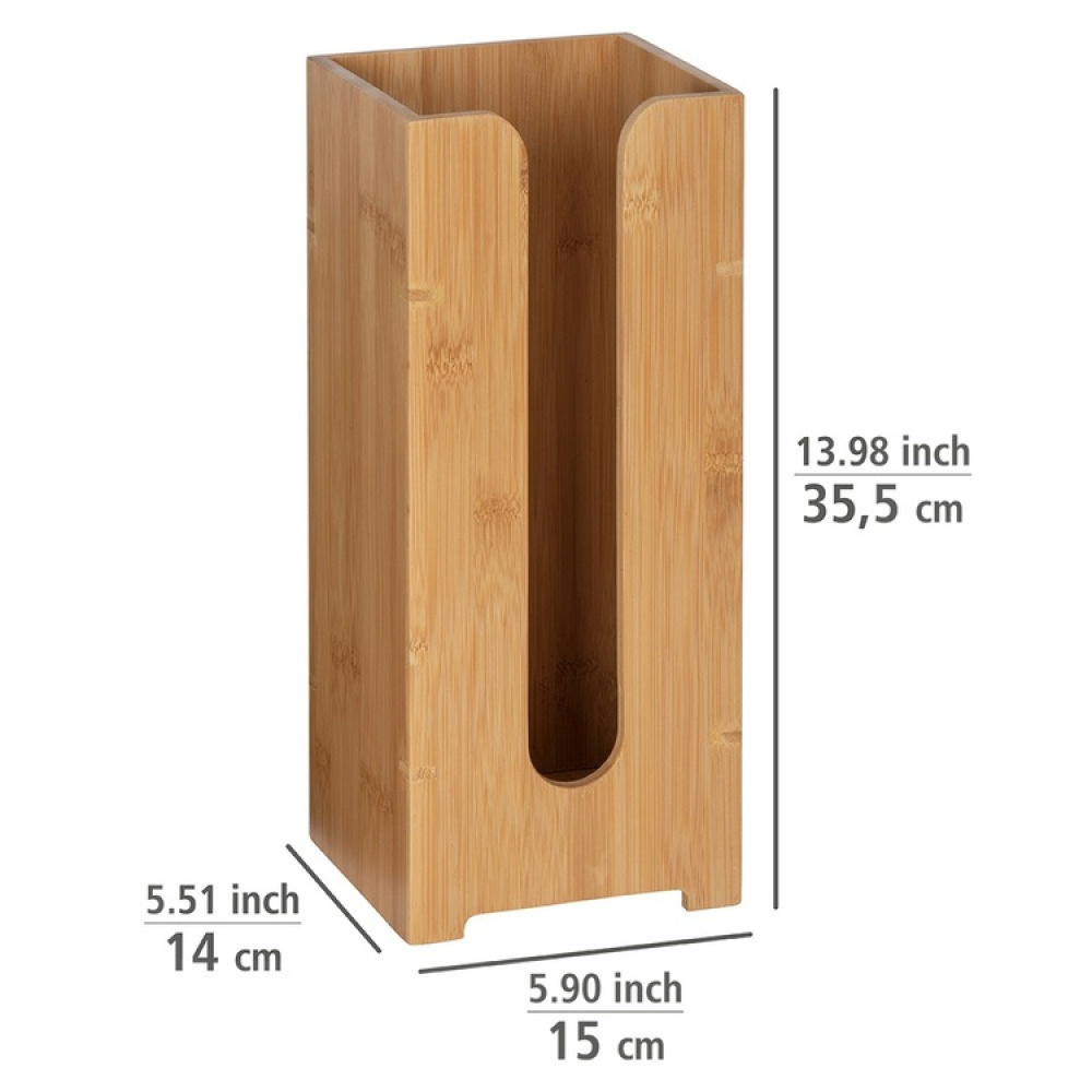 Toilet paper reserve, BAMBOO, 15 x 14 x H35,5 cm, Nature in the group Storage at SmartaSaker.se (41225)