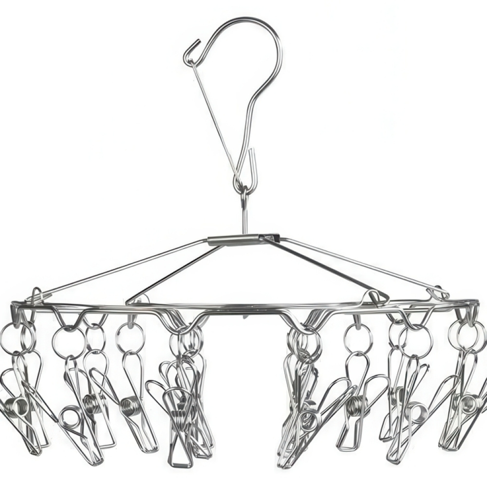 Hanging laundry drying rack, WÄSCHE-RONDELL, Ø 27 x H 26 cm, Stainless Steel in the group Storage / Laundry and care / Drying racks at SmartaSaker.se (41249)