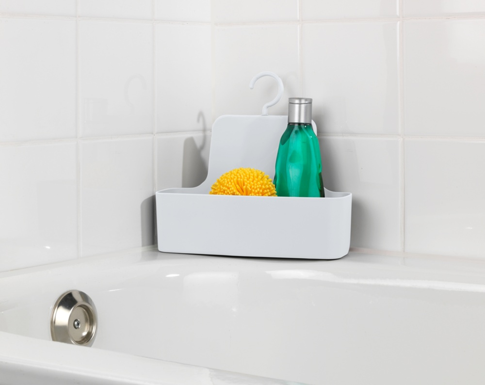 Hanging bathroom basket, BARCELONA, 26 x 9 x H 24 cm, White in the group Storage / Bathroom storage / Bath and shower caddies at SmartaSaker.se (41251)