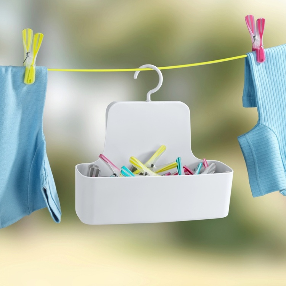 Hanging bathroom basket, BARCELONA, 26 x 9 x H 24 cm, White in the group Storage / Bathroom storage / Bath and shower caddies at SmartaSaker.se (41251)