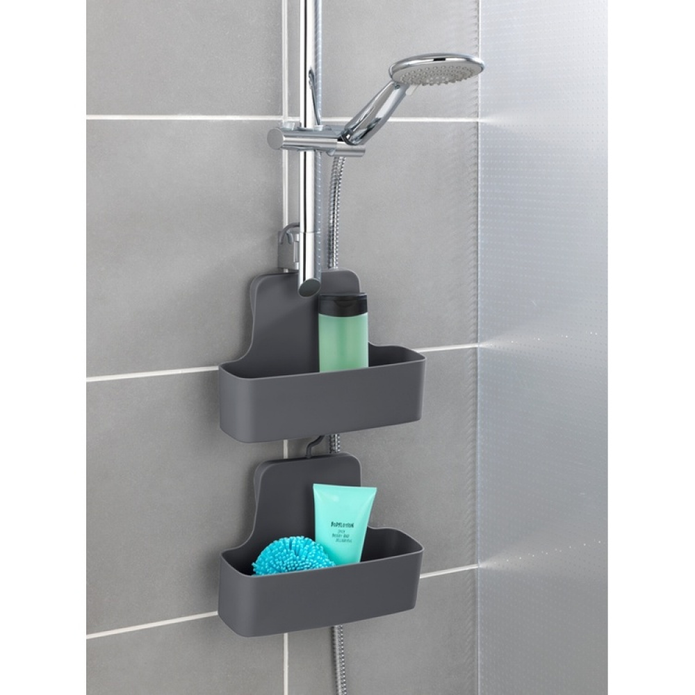 Hanging bathroom basket, BARCELONA, 26 x 9 x H 24 cm, Anthracite in the group Storage / Bathroom storage / Bath and shower caddies at SmartaSaker.se (41252)