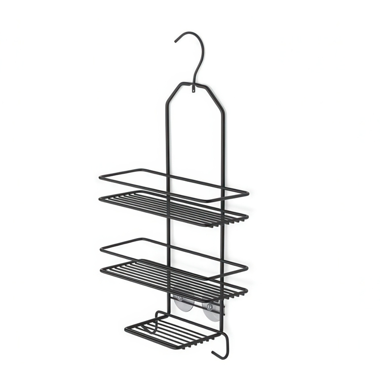 Hanging bathroom shelf, HABO LAELIA, 25 x 10 x H 43,5 cm, Black in the group Storage / Bathroom storage / Bath and shower caddies at SmartaSaker.se (41255)