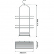 Hanging bathroom shelf, HABO LAELIA, 25 x 10 x H 43,5 cm, Black Hanging bathroom shelf, HABO LAELIA, 25 x 10 x H 43,5 cm, Black