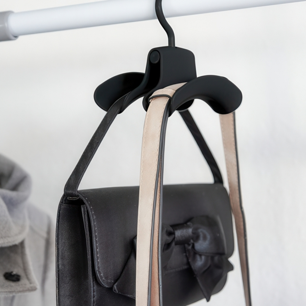 Hanging storage for bags with hanger, Set of 3, HANDTASCHENHALTER, Black in the group Storage / Wardrobe storage / Bag storage at SmartaSaker.se (41260)