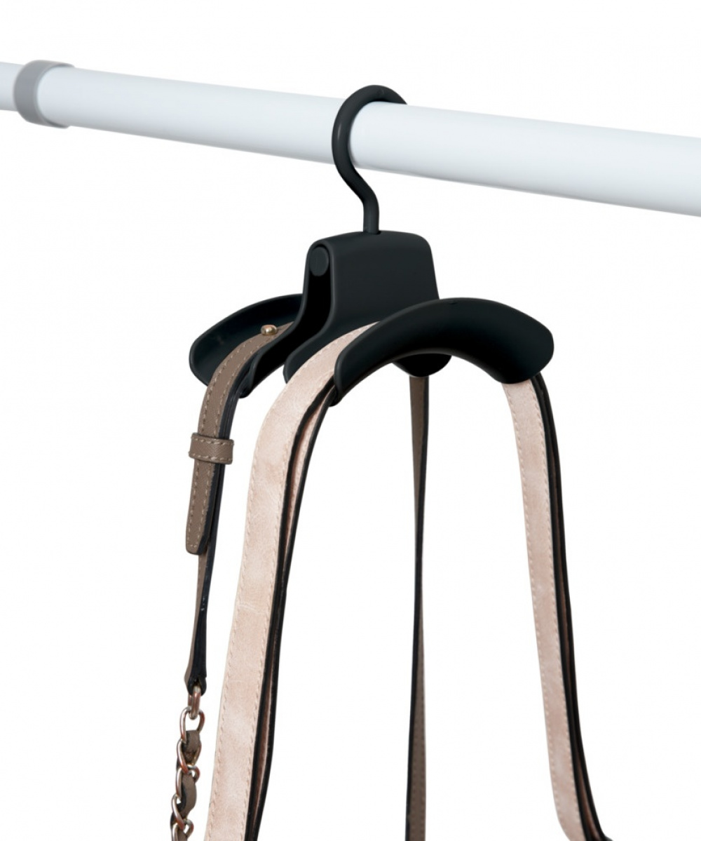 Hanging storage for bags with hanger, Set of 3, HANDTASCHENHALTER, Black in the group Storage / Wardrobe storage / Bag storage at SmartaSaker.se (41260)