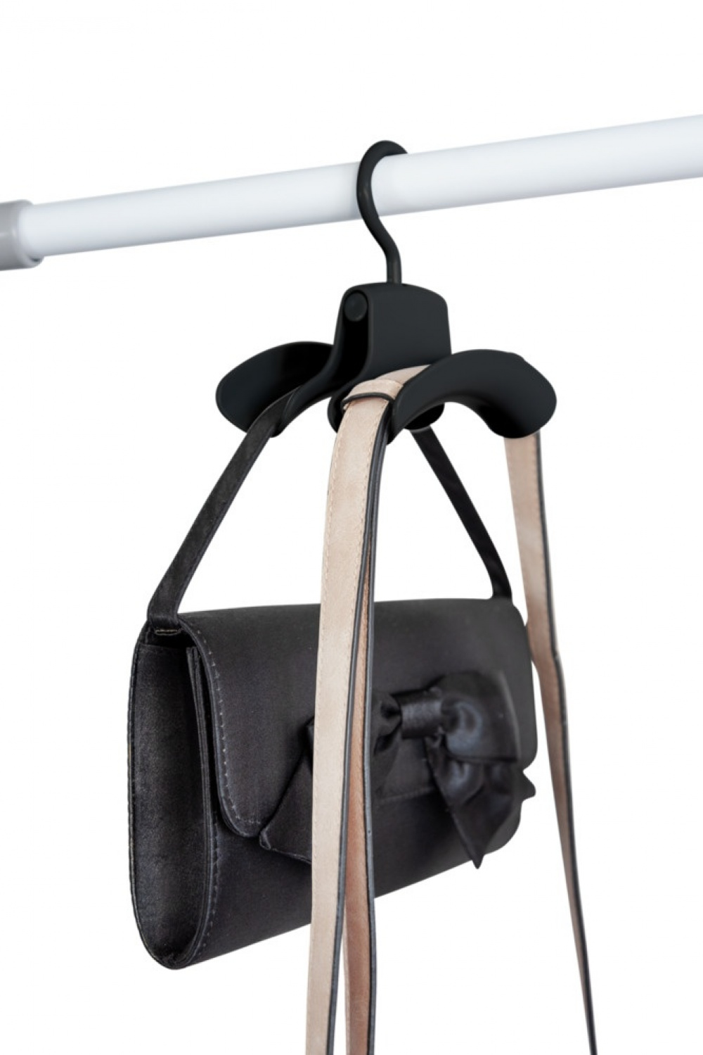 Hanging storage for bags with hanger, Set of 3, HANDTASCHENHALTER, Black in the group Storage / Wardrobe storage / Bag storage at SmartaSaker.se (41260)