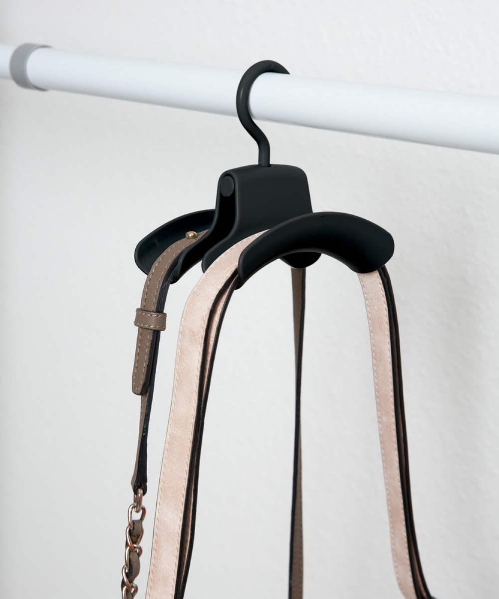 Hanging storage for bags with hanger, Set of 3, HANDTASCHENHALTER, Black in the group Storage / Wardrobe storage / Bag storage at SmartaSaker.se (41260)