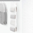 Hanging storage for bags, 8 compartments, MILKY WHITE, 33 x H 122 cm, Transparent  Hanging storage for bags, 8 compartments, MILKY WHITE, 33 x H 122 cm, Transparent