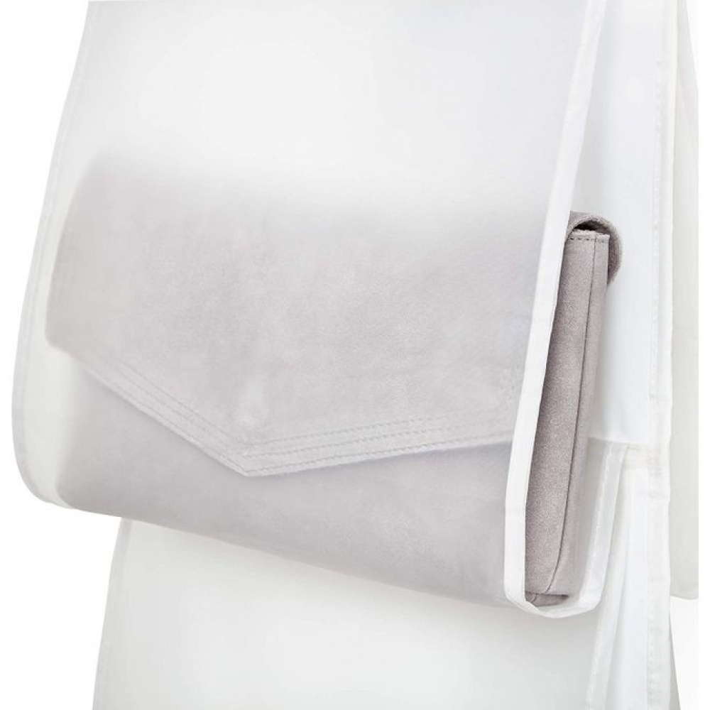 Hanging storage for bags, 8 compartments, MILKY WHITE, 33 x H 122 cm, Transparent in the group Storage / Wardrobe storage / Bag storage at SmartaSaker.se (41262)