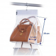 Hanging storage for bags, 8 compartments, PORTA BORSE, 33 x H 120 cm, Clear Hanging storage for bags, 8 compartments, PORTA BORSE, 33 x H 120 cm, Clear