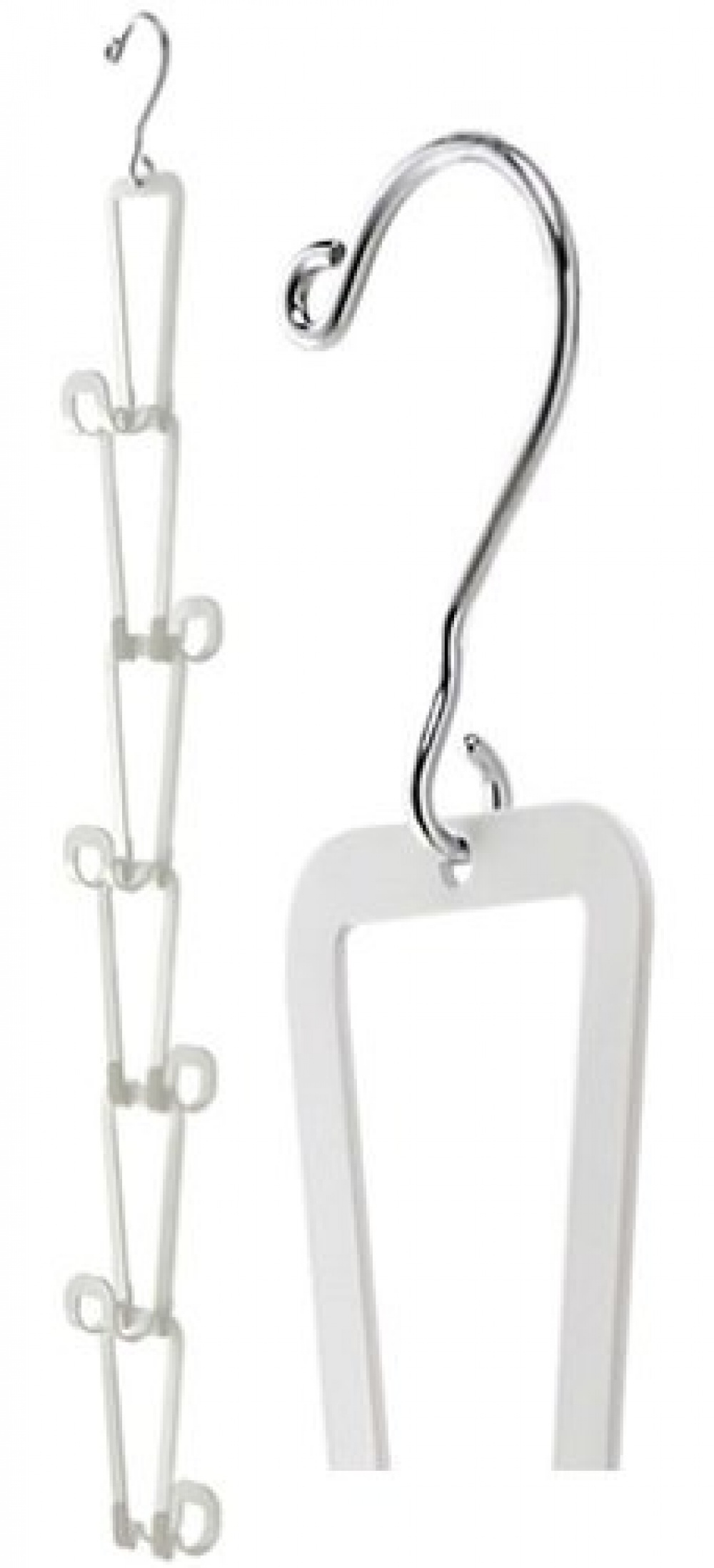 Hanging storage for bags, JOINT BAG HANGER CHAIN, Yamazaki, White in the group Storage / Wardrobe storage / Bag storage at SmartaSaker.se (41264)