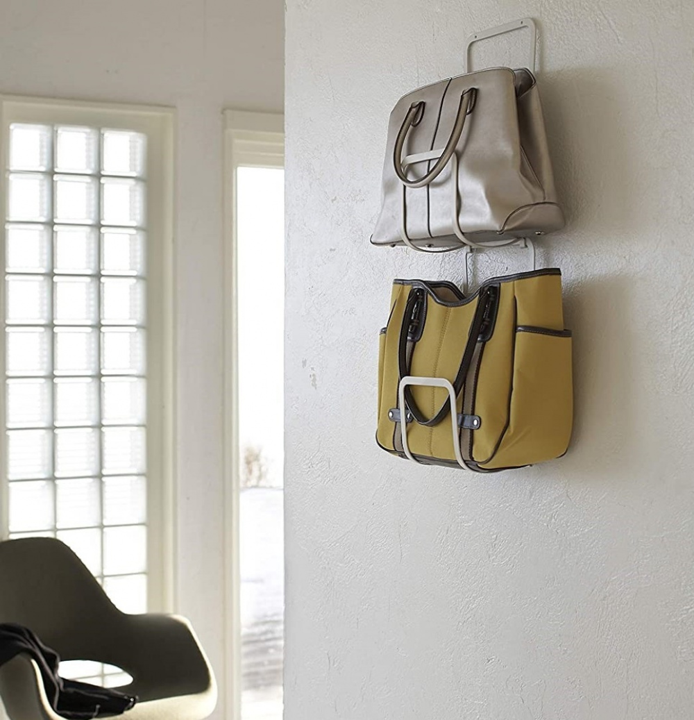 Hanging storage for bags, JOINT LARGE BAG HANGER CHAIN, Yamazaki, White in the group Storage / Wardrobe storage / Bag storage at SmartaSaker.se (41266)