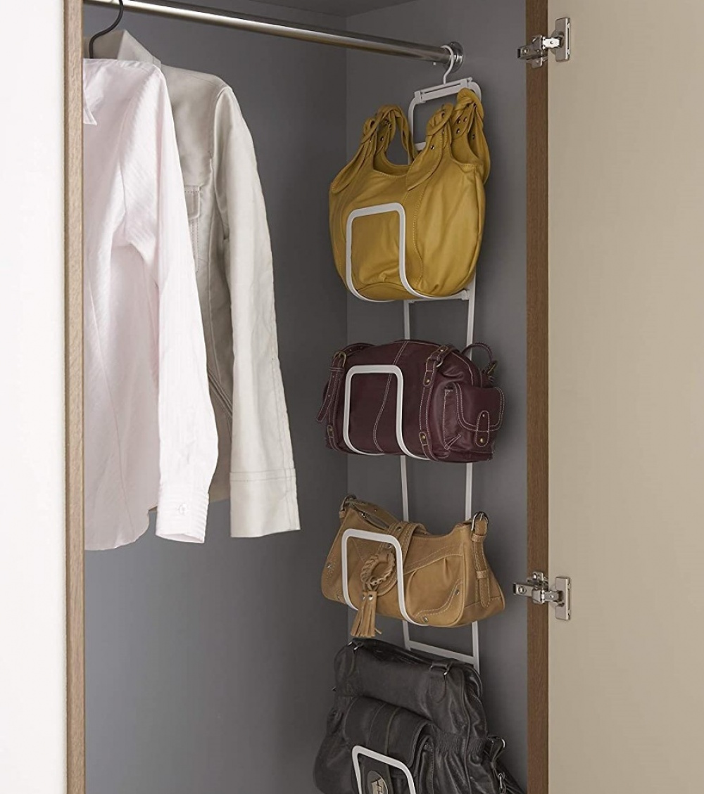 Hanging storage for bags, JOINT LARGE BAG HANGER CHAIN, Yamazaki, White in the group Storage / Wardrobe storage / Bag storage at SmartaSaker.se (41266)