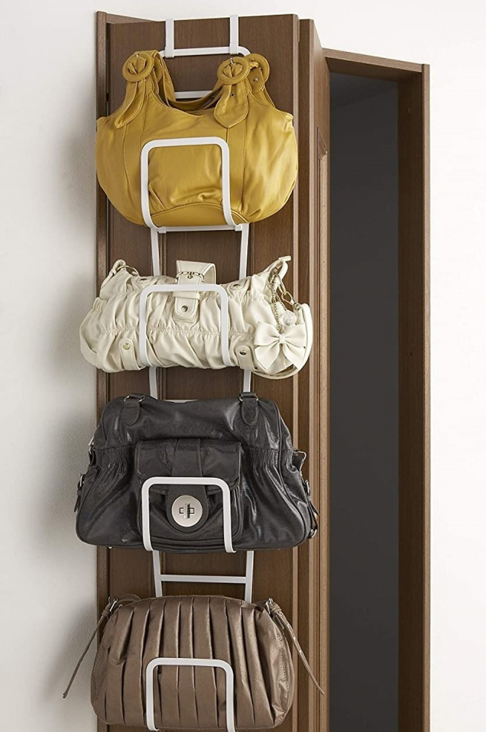 Hanging storage for bags, JOINT LARGE BAG HANGER CHAIN, Yamazaki, White in the group Storage / Wardrobe storage / Bag storage at SmartaSaker.se (41266)