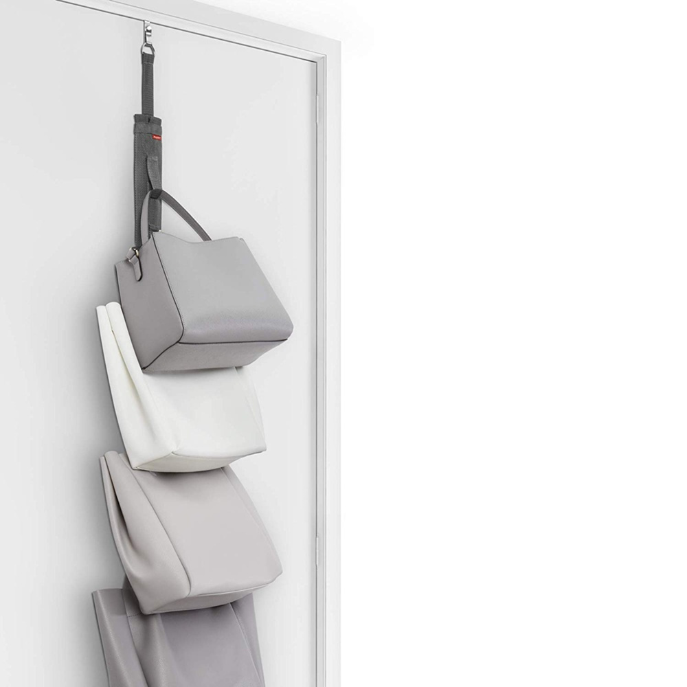 Hanging storage for bags, PREMIUM COLGADOR DE BOLSOS, 7,5 x H 95 cm, Grey in the group Storage / Wardrobe storage / Bag storage at SmartaSaker.se (41267)