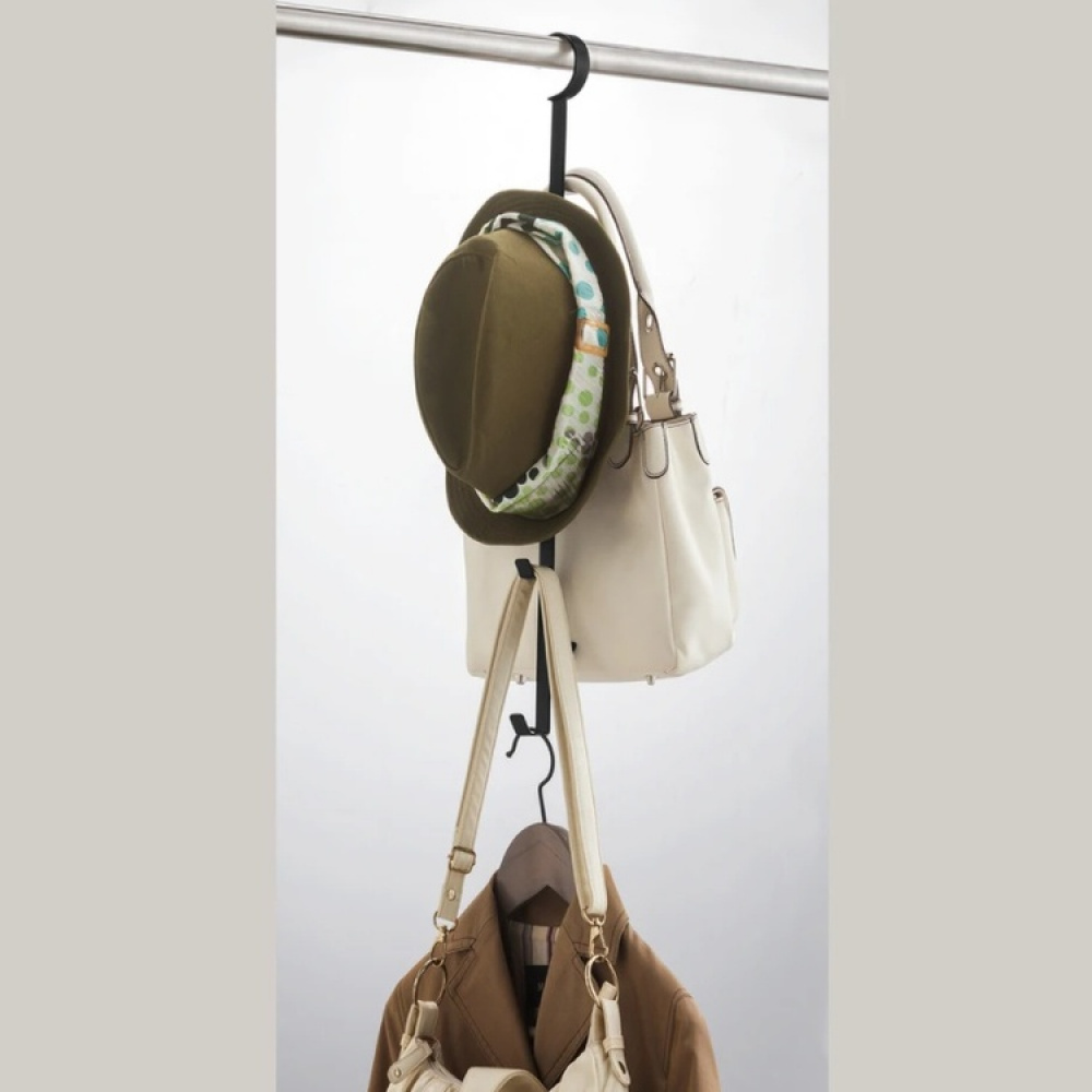 Hanging storage for bags, SMART CLOSET HANGER, Yamazaki in the group Storage / Wardrobe storage / Shoe storage at SmartaSaker.se (41268)