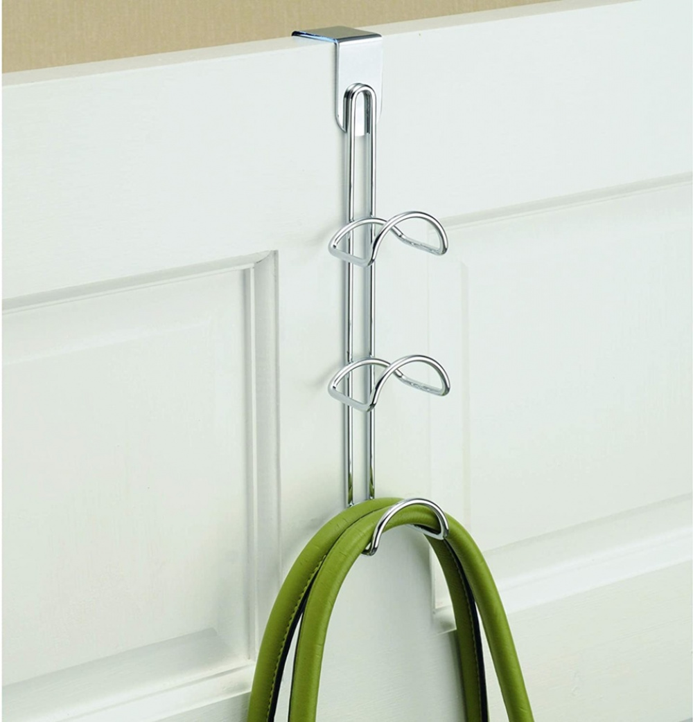Hanging storage for bags, Over door, CLASSICO HANDBAG HOLDER, 5 x H 27 cm, Silver in the group Storage / Wardrobe storage / Bag storage at SmartaSaker.se (41269)