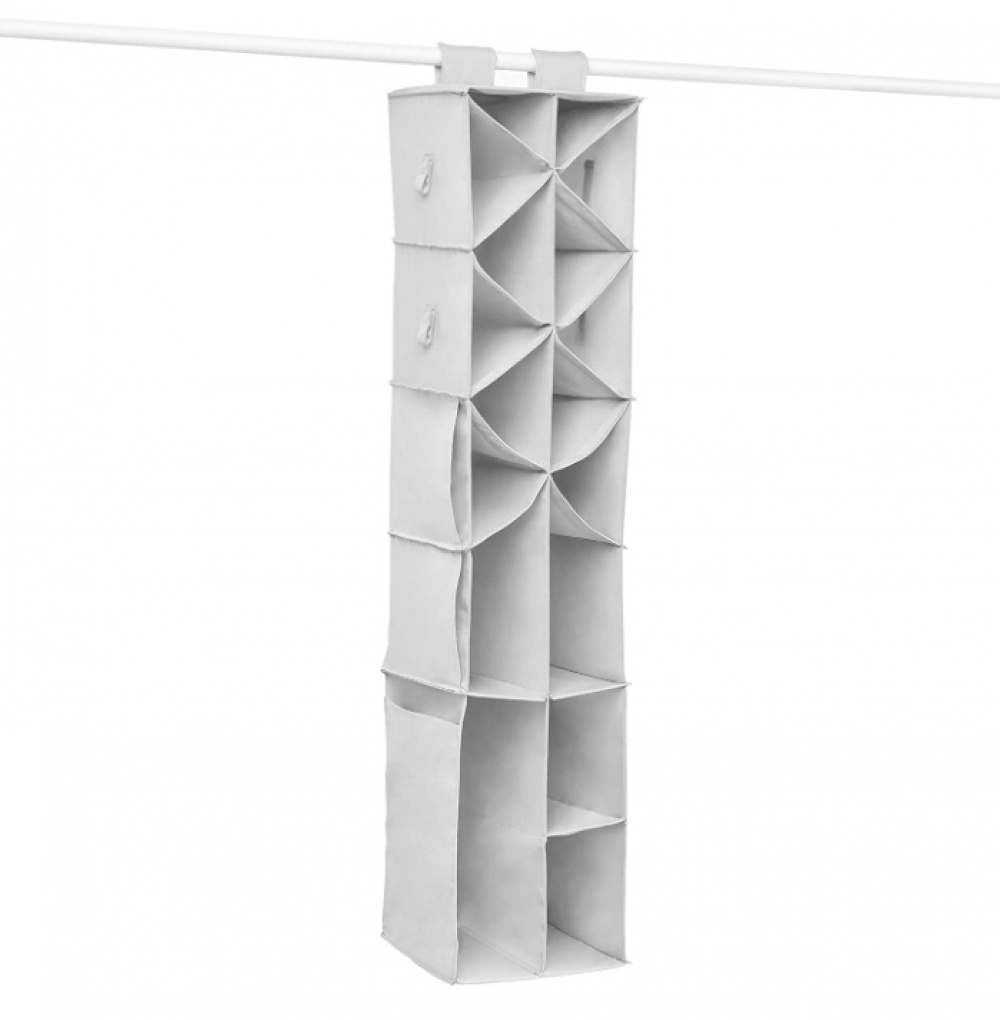 Hanging storage for shoes and bags, PREMIUM COLGDOR PARA ZAPATOS, 30 x 30 x H 142,5 cm, Light Grey in the group Storage / Wardrobe storage / Hangers and hooks at SmartaSaker.se (41273)