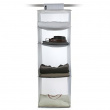 Hanging wardrobe with 4 shelves, DOMO LIVING, 33 x 33 x H103 cm, White Hanging wardrobe with 4 shelves, DOMO LIVING, 33 x 33 x H103 cm, White