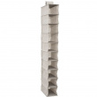 Hanging wardrobe, 10-section, ORGA SHOE ORGANISER, 15 x 30 x H 120 cm, Beige-grey Hanging wardrobe, 10-section, ORGA SHOE ORGANISER, 15 x 30 x H 120 cm, Beige-grey