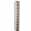 Hanging wardrobe, 10-section, ORGA SHOE ORGANISER, 15 x 30 x H 120 cm, Beige-grey Hanging wardrobe, 10-section, ORGA SHOE ORGANISER, 15 x 30 x H 120 cm, Beige-grey
