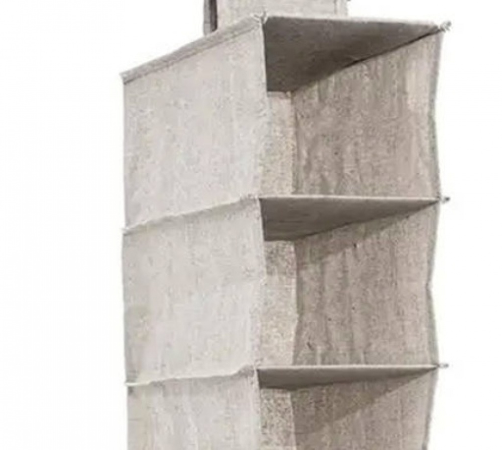 Hanging wardrobe, 10-section, ORGA SHOE ORGANISER, 15 x 30 x H 120 cm, Beige-grey in the group Storage / Wardrobe storage at SmartaSaker.se (41279)