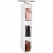 Hanging wardrobe with 3 to 6 shelves, PORTATUTTO, 16 x 33 x H 103 cm, White  Hanging wardrobe with 3 to 6 shelves, PORTATUTTO, 16 x 33 x H 103 cm, White