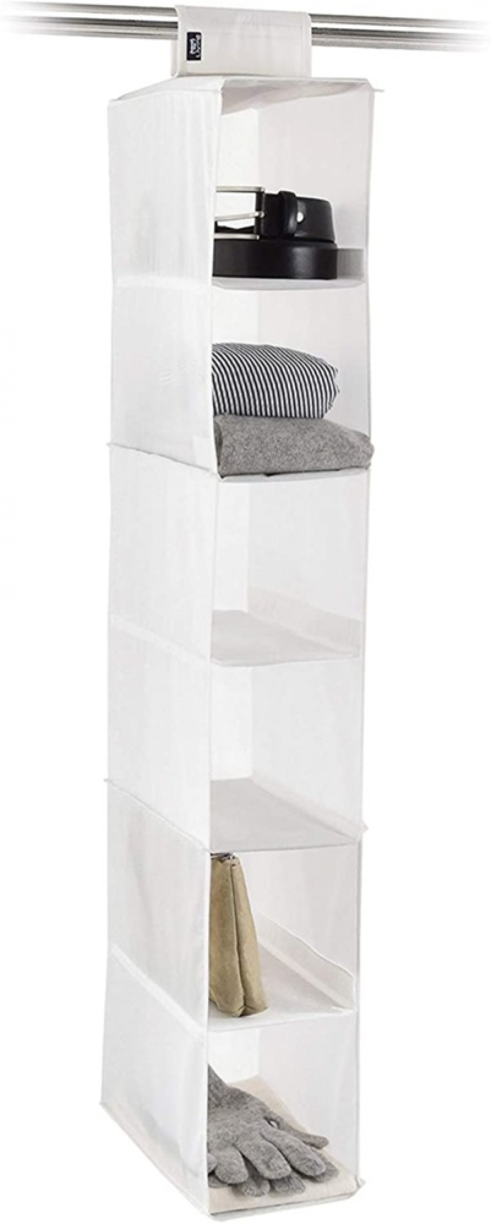 Hanging wardrobe with 3 to 6 shelves, PORTATUTTO, 16 x 33 x H 103 cm, White in the group Storage / Bedroom storage / Clothes racks at SmartaSaker.se (41280)