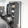 Hanging wardrobe, 5 compartments, BIGSO, 30 x 30 x H 133,5 cm, Grey Hanging wardrobe, 5 compartments, BIGSO, 30 x 30 x H 133,5 cm, Grey