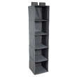 Hanging wardrobe, 5 compartments, BIGSO, 30 x 30 x H 133,5 cm, Grey Hanging wardrobe, 5 compartments, BIGSO, 30 x 30 x H 133,5 cm, Grey