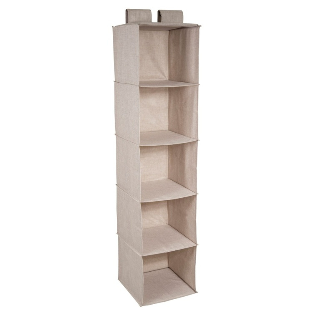 Shelves, 5 compartments, BIGSO HANGIN CLOSET, 30 x 30 x H133,5 cm, Beige in the group Storage / Wardrobe storage at SmartaSaker.se (41282)