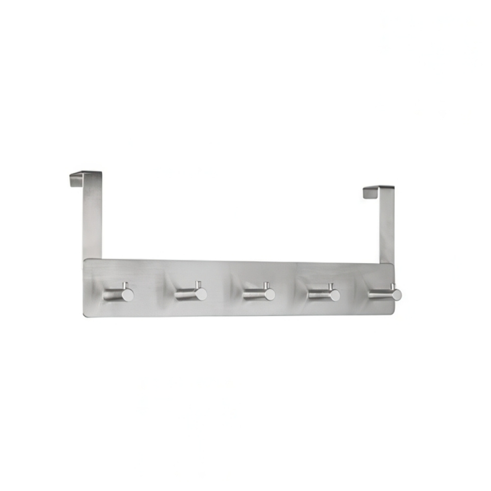 Hanger for Wardrobe door, ALBERT, 5 hooks, Stainless steel in the group Storage / Bedroom storage / Over door hooks at SmartaSaker.se (41291)
