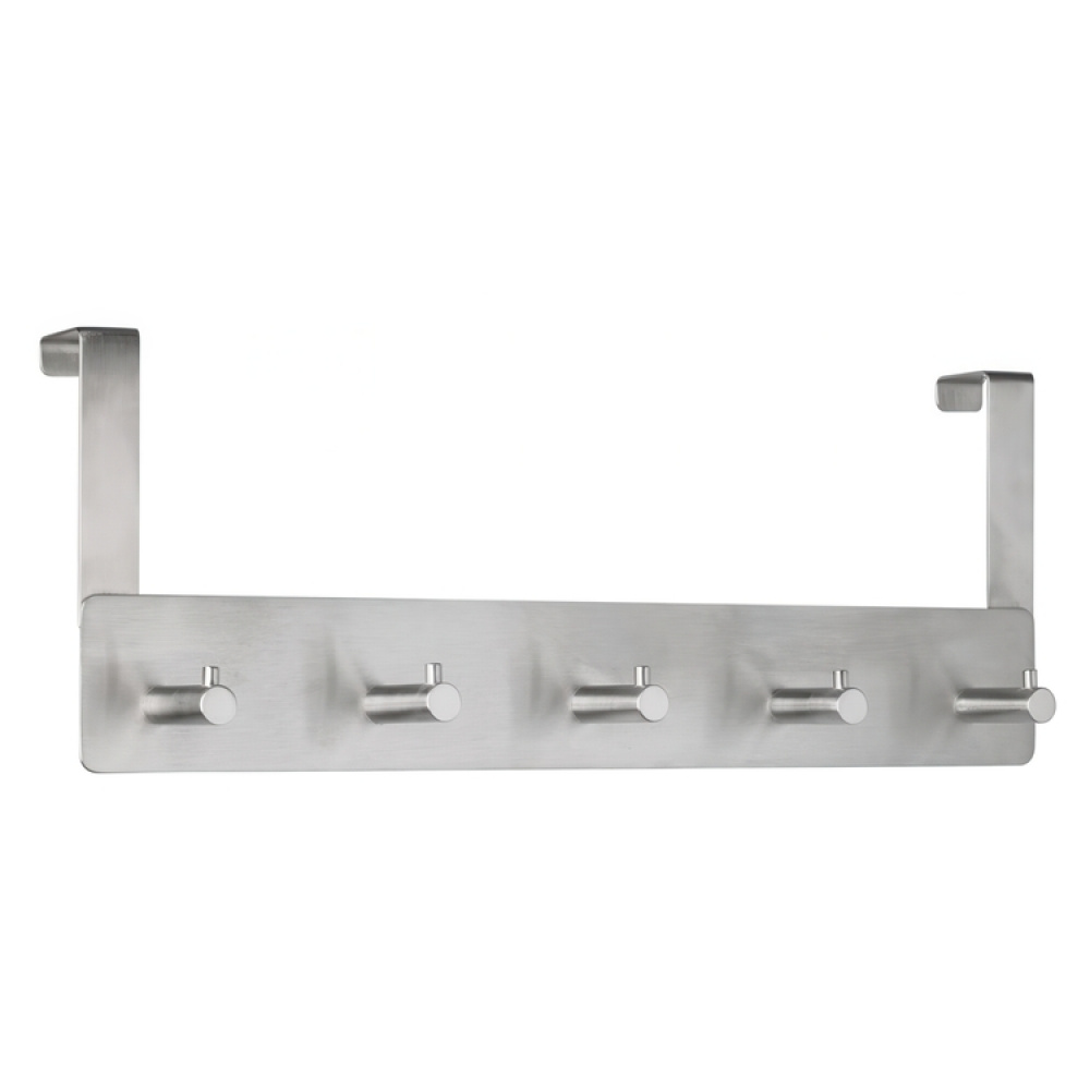 Hanger for Wardrobe door, ALBERT, 5 hooks, Stainless steel in the group Storage / Bedroom storage / Over door hooks at SmartaSaker.se (41291)