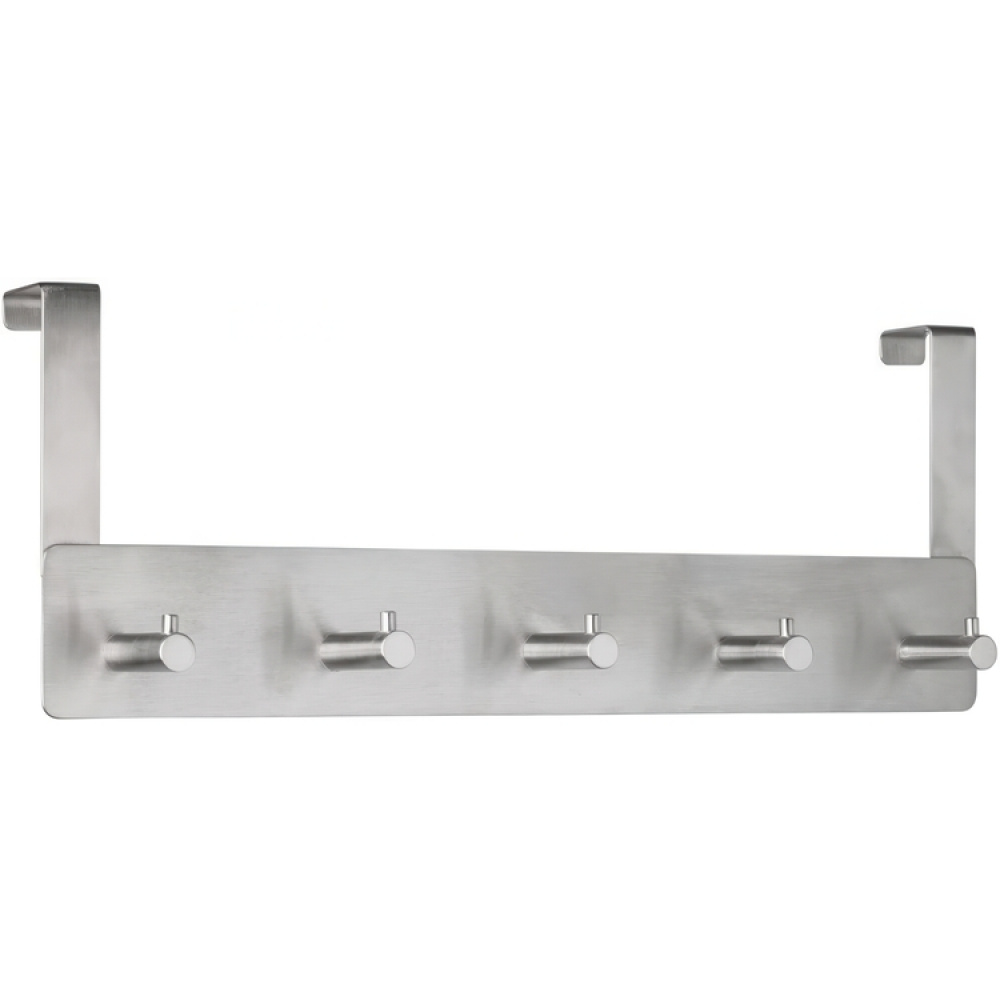 Hanger for Wardrobe door, ALBERT, 5 hooks, Stainless steel in the group Storage / Bedroom storage / Over door hooks at SmartaSaker.se (41291)