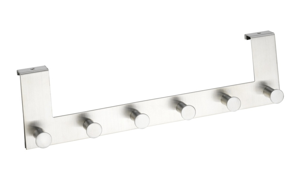 Hanger for door, CELANO, 2 cm, 6 hooks, Stainless steel in the group Storage / Bedroom storage / Over door hooks at SmartaSaker.se (41292)